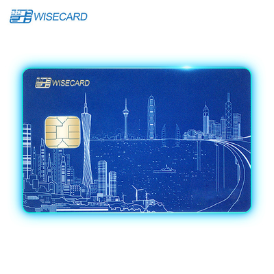 Aangepaste LED-creditcards met vier-rand-gloed voor veilige betalingen